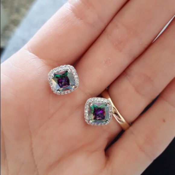 Rainbow Birthstone Earrings - Picture 4 of 4